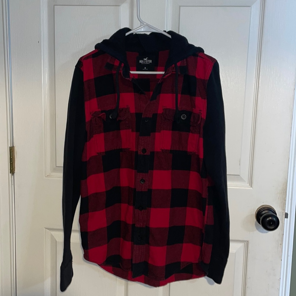 Hollister men’s size M flannel hoodie